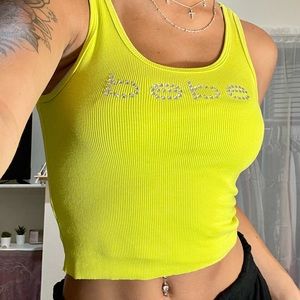 Bebe rhinestone tank top